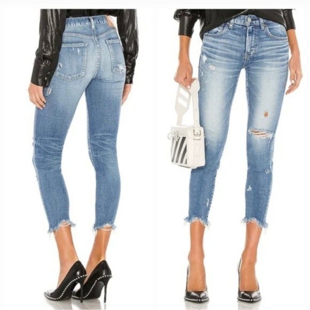 Moussy Vintage Glendele Skinny Jeans in Light Blue Jeans size 27